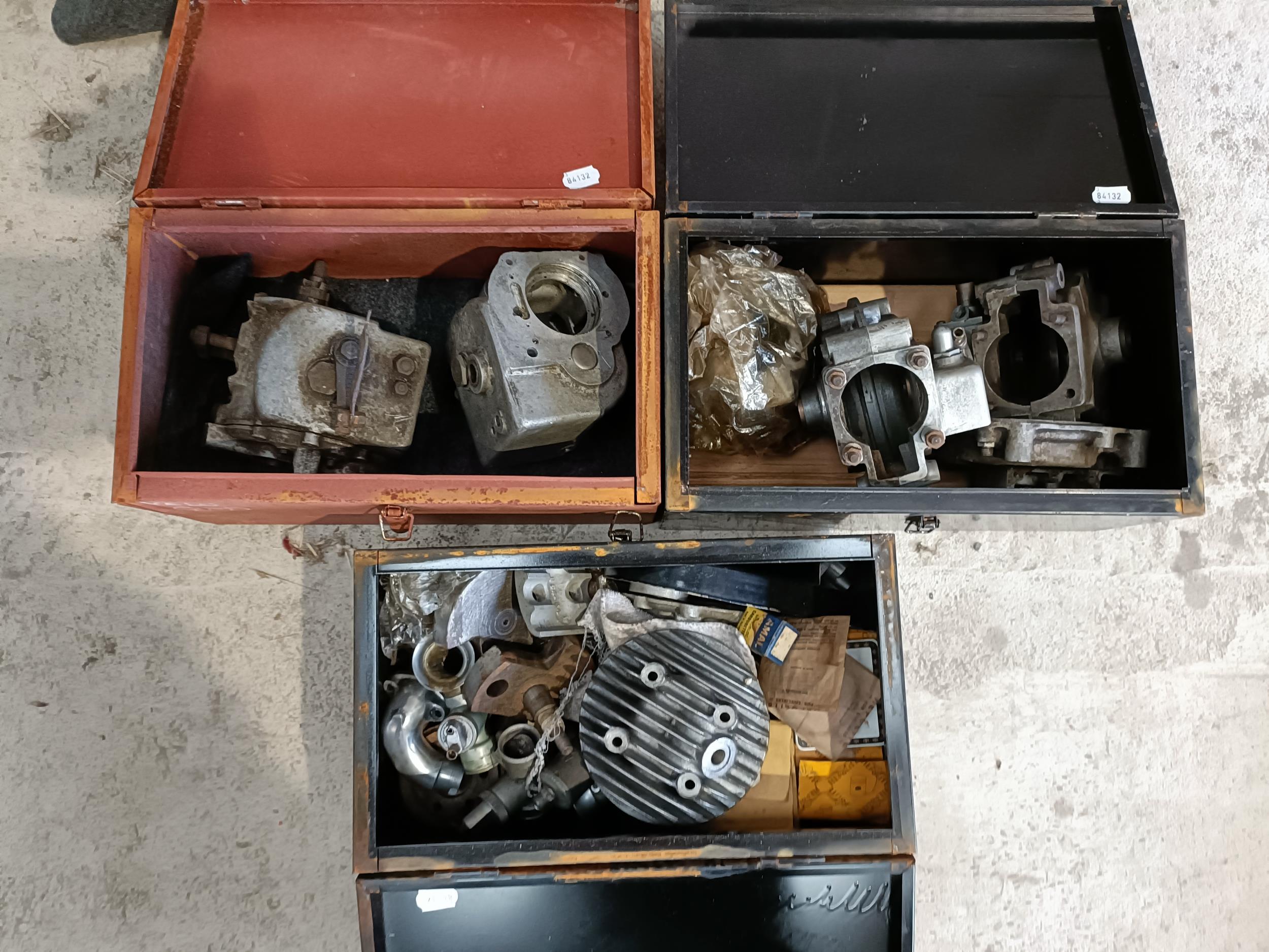 c.1930 Velocette GTP gearbox, crankcase and other parts